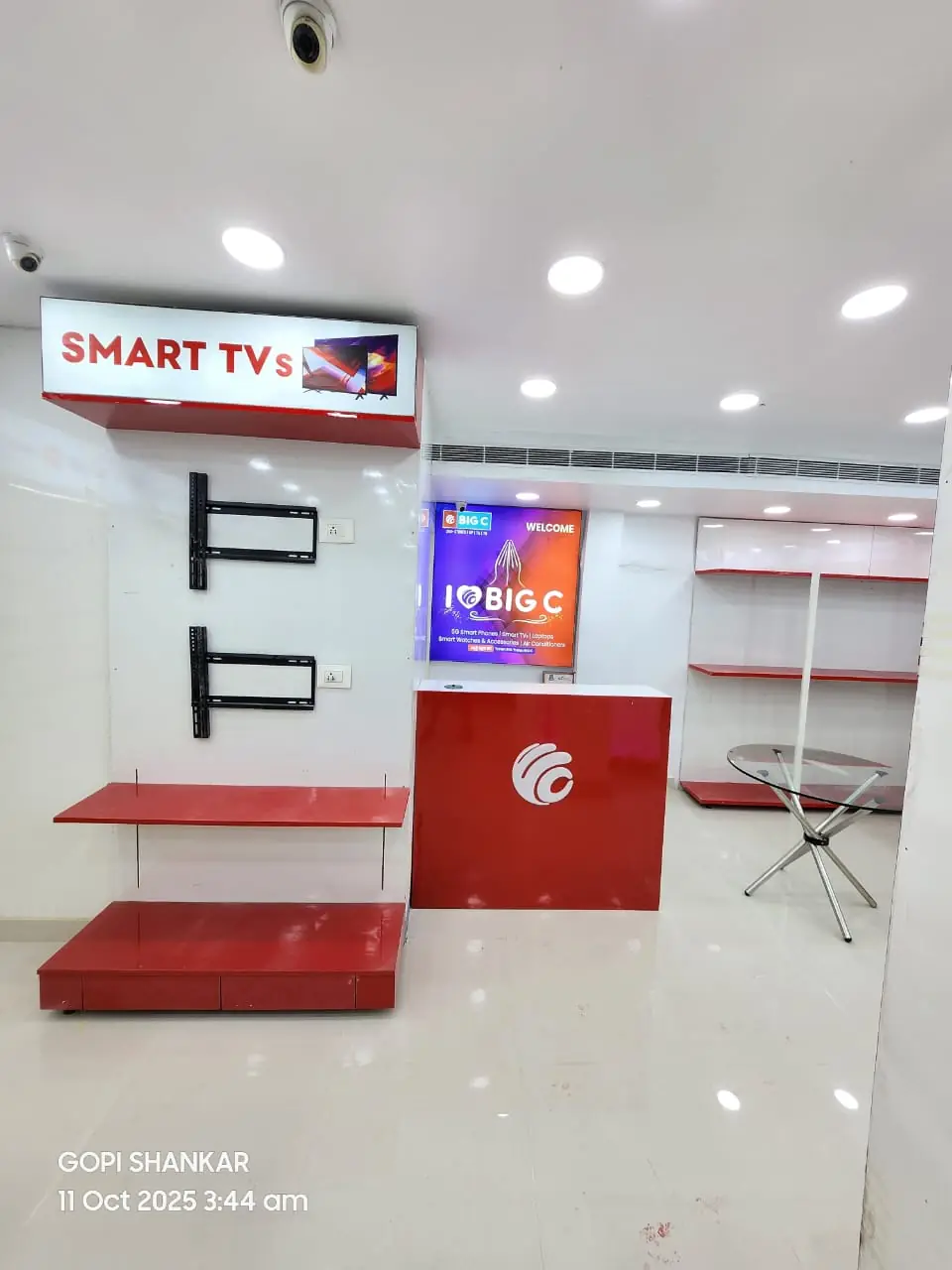Big C store interior shelving and checkout counter