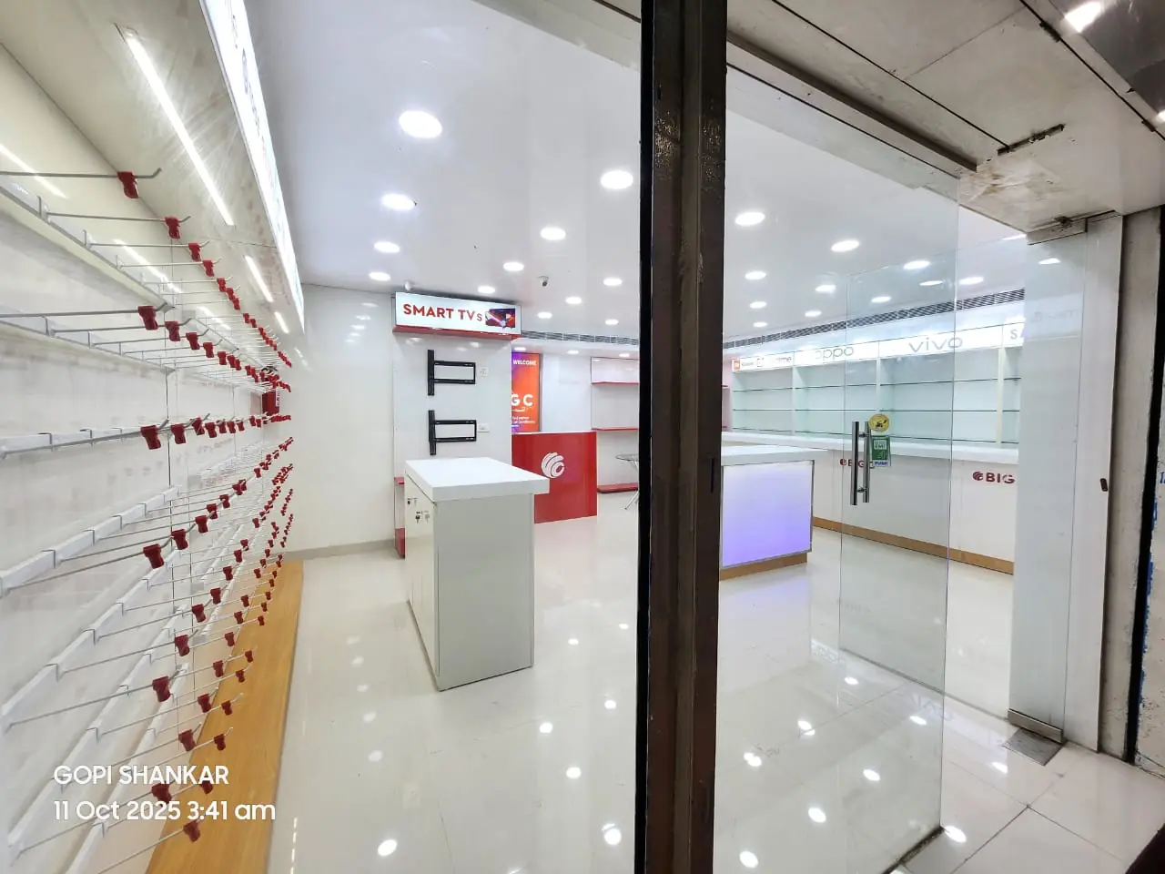 Big C store interior smart TV display wall
