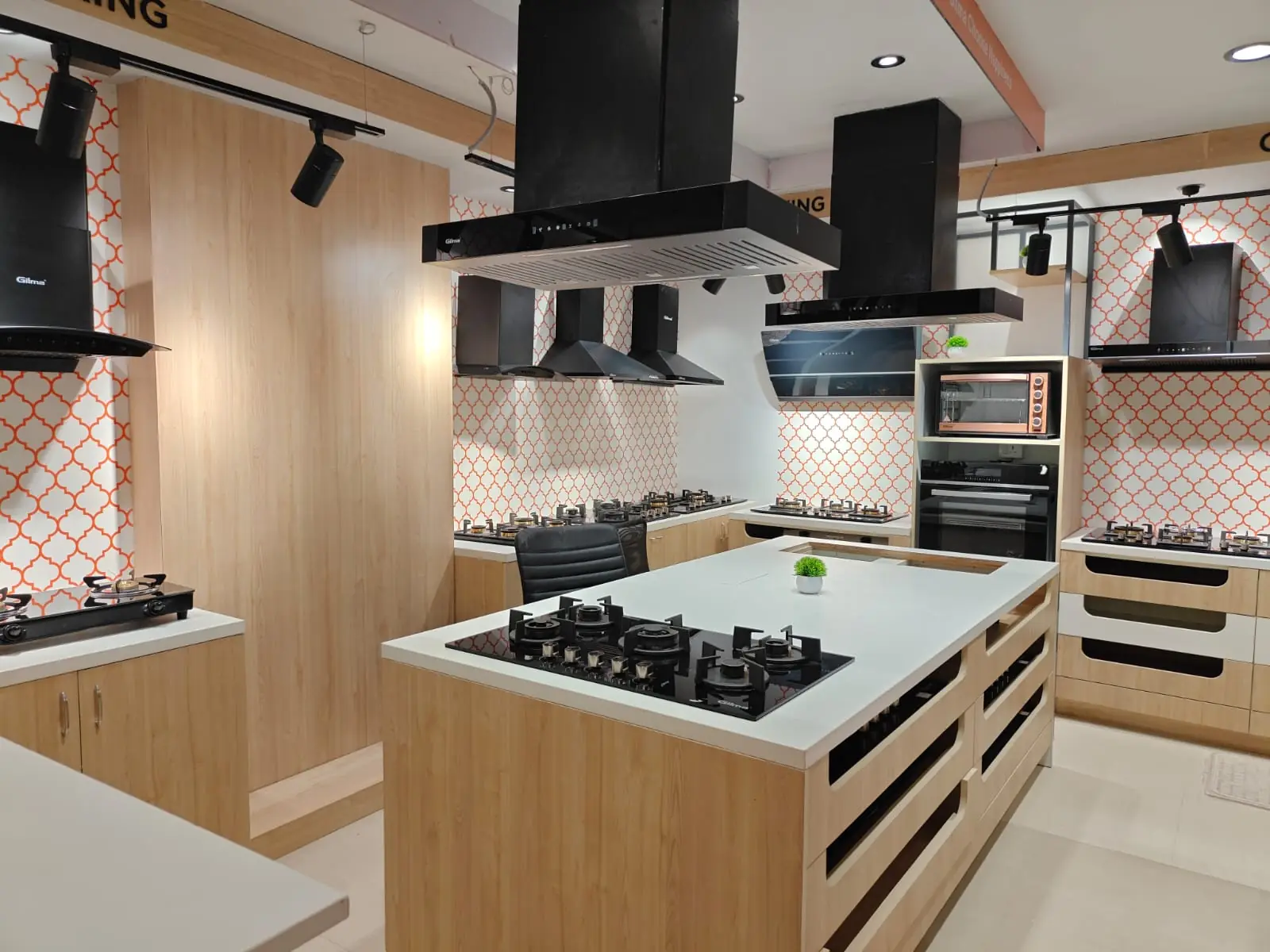 Gilma showroom cooking and baking appliance zone