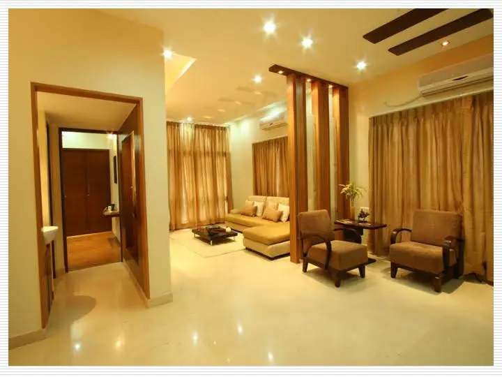 Private residence corridor with wood paneled ceiling